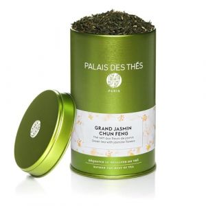 Palais des Thés, GRAND JASMIN CHUN FENG, Thé Vert Parfumé, Mélange Floral et Fruité, Parfum Frais et Gourmand, Boite Métal 100g (Lutece 75, neuf)