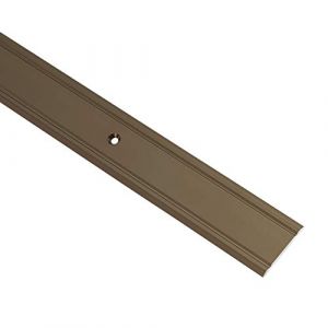 Gedotec Seuil de Porte Barre | SUPER PLAT | 30 mm, 200 cm | 1 Pièce - Profil Transition Sol | Alu Bronze Anodisé | Profilé de compensation pour vinyle - stratifié UVM. | Profilé sol perforé à visser (heimwerkertools, neuf)