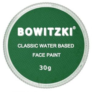 Bowitzki Peinture professionnelle pour le visage et le corps - 30 g - À base d'eau - Sans danger pour les enfants et les adultes - Couleur unie - Halloween et Noël - Vert de Noël (facepaintstore, neuf)