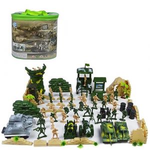 Uposao 100Pcs Soldat Militaire Modèle Jouet Ensemble, Militaire en Plastique Jouet Soldats Hommes Chiffres Jouet Militaire Figurines Daction Armée Jouet Éducatifs pour Enfants (Uposao, neuf)