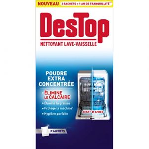 Destop Nettoyant Lave Vaisselle Anti Calcaire Sachet Extra-Concentr&eacute; - 12 Sachets (Stock Bureau Maison Bien-&ecirc;tre, neuf)