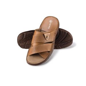 ESTRO Sandales Homme Cuir &Eacute;t&eacute; - Mules Homme Cuir &Eacute;t&eacute; Sandale Hommes avec Semelle Antid&eacute;rapante s5 (44 EU, Beige) (ESTRO&trade;, neuf)