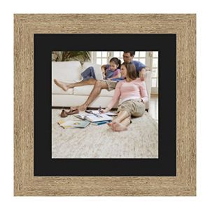 Cadres Photos pêle mêle multivues Noir 1 Photo(s) 20x20 Passe Partout, Cadre Photo Mural 25x25 cm Naturel Beige, 3.5 cm de Largeur (RK Cadres, neuf)