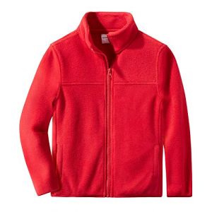 Spring&Gege Fleece Jacket Classics Full Zip Blouson de Sport Garçon Veste en Polaire pour Enfant Rouge 9-10 Ans (SpringgegeEU, neuf)