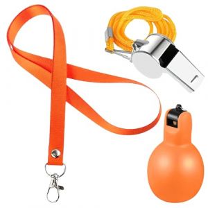 Cyberwork 1 PCS Sifflet d'Arbitre en Forme de Poire, 1 PCS Sifflet en Acier Inoxydable, Sifflet de Survie, Sifflet &agrave; Main, Sifflet de Sport, Adapt&eacute; aux Entra&icirc;neurs, Enseignants, Arbitres (Cyberwork, neuf)