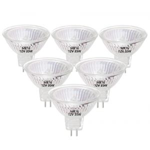 Ampoules Halog&egrave;nes MR16, 35 W 12 V MR16 GU5.3 Spot halog&egrave;ne, blanc chaud, Lot de 6 (VINBE, neuf)