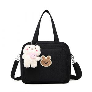 Fiorky Grand sac à langer fourre-tout pour bébé fille, sac de maternité avec pendentif, sac à langer portable, mignon, dessin animé, multifonction, maman, fourre-tout de voyage pour femme (Pingjia Ltd, neuf)