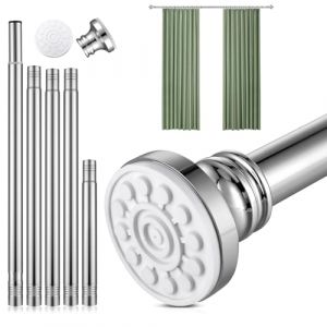 Tringle Extensible de 68 à 200 cm pour Rideau de Douche, Ensemble de Tringles Télescopiques sans Perçage en Acier Inoxydable pour Salle de Bain,Placard,Armoire,Porte,Cuisine (JKLkds, neuf)