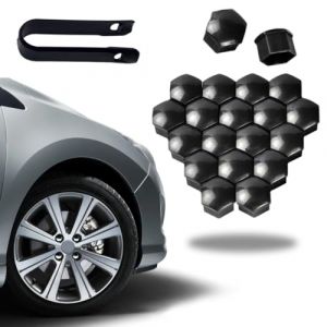 COYUN 20 Pièces Cache Ecrou, Cache Boulon, Boulon Ecrou Couvre, Capuchons D'écrou de Roue, Capuchons Protection Hexagonal pour écrous de Roue, avec Outil de Suppression pour Voiturese, 17mm (HLWA RETAILS LTD UKSTORE, neuf)