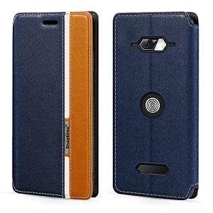 Coque &agrave; Rabat en Cuir PU Bicolore avec Fermeture Magn&eacute;tique Invisible Compatible avec Crosscall Core-M5, &Eacute;tui &Eacute;l&eacute;gant et Protecteur (Shantime, neuf)
