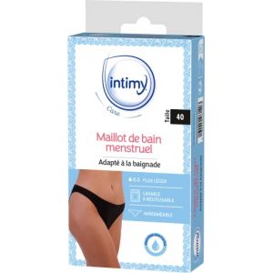 INTIMY CARE - Bas De Maillot De Bain Menstruel - Taille 40 - Adapté À La Baignade, Protection Contre Les Fuites, Imperméable, Lavable Et Réutilisable (Team Nutrition Fr, neuf)