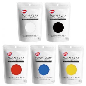 BOHS Pâte à Modeler Mousse - 500g, 5 Couleurs Primaires, Squishy, Séchage à l'Air - Projets Scolaires, Empreinte Bébé, Slime - Cadeau Adultes/Enfants (BOHS Toys, neuf)