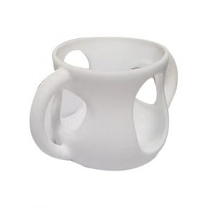 Besreey Manchon de Bouteille en Silicone pour Bouteilles en Verre,Manchon de Bouteille en Silicone,Manchon de biberon avec poignées - Porte-Bouteille Anti-Chute et Antichoc, Passe au Lave-Vaisselle (bandew, neuf)