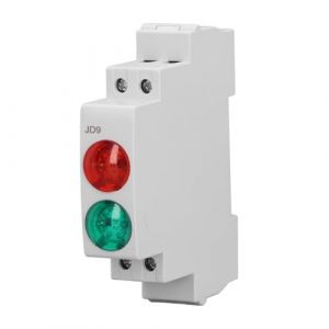 Ouitble Voyant Modulaire JD9 Voyant sur Rail DIN AC DC Lumières Rouges/vertes PC 20 MA pour Indiquer le Signal de Télécommunication Électrique (Hou Ri Lian Yi Store, neuf)