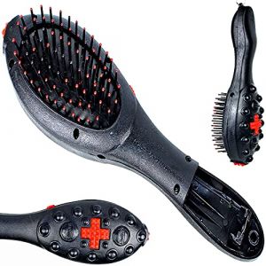 PE Peignes magnétiques - Vibromasseur 7 en 1 - Massage d'acupression avec vitesse réglable - Aide à réduire la casse des cheveux - Fonctionnement à piles - Brosse de massage par vibration (InfinitEkart, neuf)