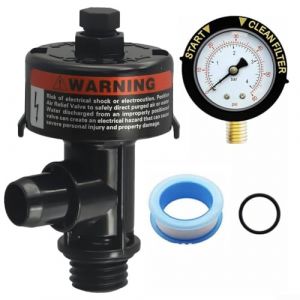 Hasaller Jauges de pression pour filtre de piscine - Valve de purge manuelle - Valve de vidange de rechange - Vannes de libération de pression d'air avec jauge pour filtres Pentair (Sellwellmall, neuf)