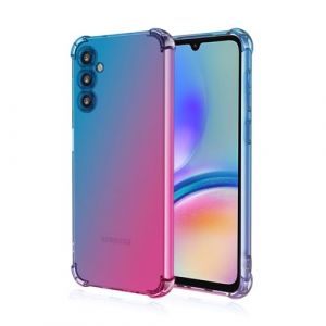 RankOne Coque de Téléphone Convient pour Samsung Galaxy S24+ / Samsung Galaxy S24 Plus (6.7" inches) Transparent TPU Silicone Dégradé de Couleur Case - Bleu Rose (Rankone, neuf)