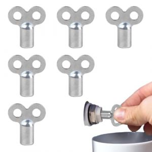 6 clés de purge pour radiateur,clés de purge pour radiateur, clé de purge argentées, clé argent pour radiateur, clé de purge taille universelle, Cle Radiateur, Purgeur Radiateur, Clé de Purge (HU YUAN JIN DE DIAN, neuf)