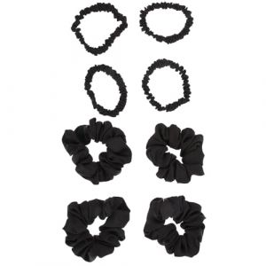 Didiseaon 8 Pièces Bandeau En Satin Cheveux De Soie Cordes à Cheveux En Satin Pinces à Cheveux Élastiques à Cheveux Clairs Trucs De Cheveux Bonnet En Soie Pour Dormir Cordon Élastique Black (Merkowski, neuf)