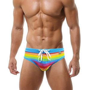 SEAUR Slip de Bain Homme Sexy Push up Short de Surf avec Rembourrage Amovible Confortable Bikini Taille Basse Plage Natation - Style L - L (MANDIGLO, neuf)