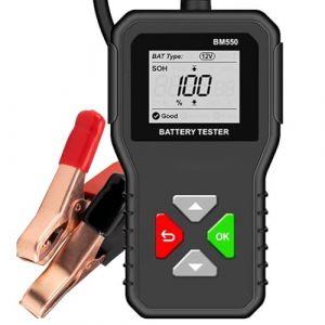 BM550 Testeur Batterie AUTO 6V 12V 24V, 100-2000 CCA 2-200Ah Testeur Alternateur Automobile, Système Détection Charge Voiture,Analyseur Batterie Numérique pour Voiture Camion Moto ATV SUV Bateau Yacht (Xinxinphi, neuf)