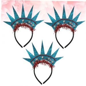 POPETPOP 3 pi&egrave;ces Lot de Bandeaux L&eacute;gers Statue Libert&eacute; Accessoires Cheveux D&eacute;coratifs et Photo pour F&ecirc;te Serre-t&ecirc;te Confortable et Fixe pour Ambiance Joyeuse (Denneyas, neuf)