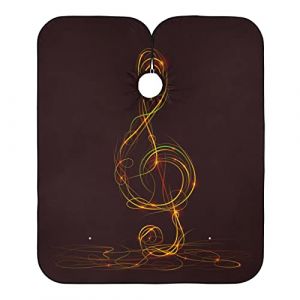 Tablier Note De Musique Sur Fond Noir, Cape De Coupe De Cheveux Professionnel Tablier De Barbier Unisexe Tablier De Coiffure Pour Adultes Salon De Coiffure Salon (bozhoushixiangbenshangmaoyouxiangongsi, neuf)