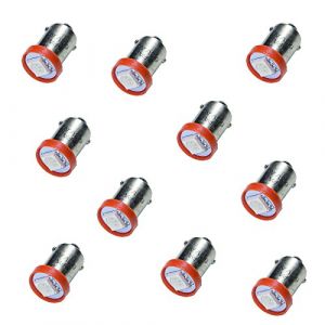 PA Lot de 10 ampoules LED pour flipper 1893#44#47#756#1847 BA9S 1SMD, rouge, 6,3 V (Per-Accurate Inc., neuf)