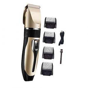 FRCOLOR 1 Ensemble tondeuse électronique bébé rasoir razoir hair clipper tondeuse elctrique kit de coupe de cheveux électrique tondeuse à cheveux professionnelle alliage d'aluminium Golden (Laners, neuf)