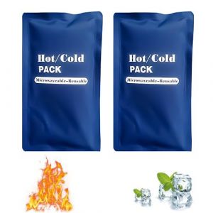 Compresses Froides, Pack De Glace, Lot de 2 Poche de Glace Réutilisable, Pack De Glace En Gel, Utilisable Comme Compresse Froide ou Chaude, pour Arthrite, Gonflement, Contusions, et Entorses (MagiForeign, neuf)