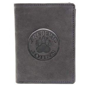 Frédéric&Johns® Portefeuille Homme en Cuir Véritable – Modèle Stone – Style Vintage – Protection RFID – Compact et Élégant – Compatible Permis de Conduire (Marron) (Marron) (Noir) (LILOSAC, neuf)