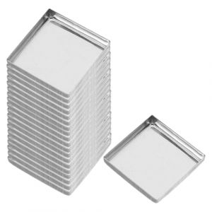WOFASHPURET Lot De 20 Pots Vides Pour Rouge &Agrave; Et Blush Pots De Maquillage Magn&eacute;tiques Rechargeables Carr&eacute;s Vides Joues Argent&eacute;s Et Ferreux (Leiyun, neuf)