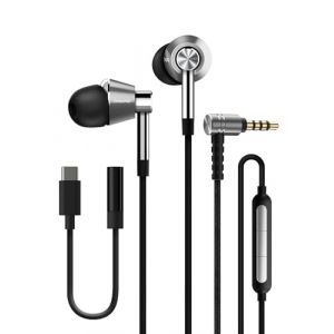 1MORE Triple Driver &Eacute;couteurs Filaire Intra-Auriculaire, Hi-Res Stereo Audio, MEMS Micro et contr&ocirc;le du Volume int&eacute;gr&eacute;s, Jack 3,5 mm, Compatible avec Tablettes et Ordinateurs Portables (Argent) (1More Acoustic, neuf)