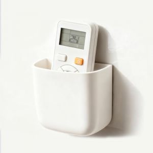 PAVSTINE Porte T&eacute;l&eacute;commande Mural Petit, Support T&eacute;l&eacute;commande Auto-adh&eacute;sif, Range Telecommande Multifonction, Bo&icirc;te de Rangement pour Telecommande TV et Chargeur de T&eacute;l&eacute;phone, Blanc (Pavstine FR, neuf)