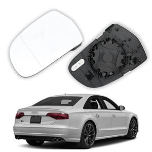 Opaltool Miroir Glace Verre de R&eacute;troviseur Chauffant Gauche, Retroviseur Glace de R&eacute;troviseur avec Plaque de Support pour Audi A3 8P A4 8K B8 A5 8T (raisetty, neuf)