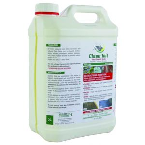 Multirex - Anti-Mousse Professionnel Super Concentré, Sans Javel, Effet Longue Durée, Pour Toitures, Façades, 5L, Traite jusqu'à 500m², Élimine Mousses, Lichens, Taches Rouges (MULTIREX, neuf)