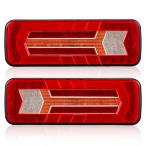 SPARKMOTO 2 x Feux Arrière Remorque LED 12V 24V Multifonctionnel,Feu Signalisation Remorque Led Pour Camion Caravane Véhicule Agricole,Éclairage Remorque LED Étanche (SPARKMOTO, neuf)