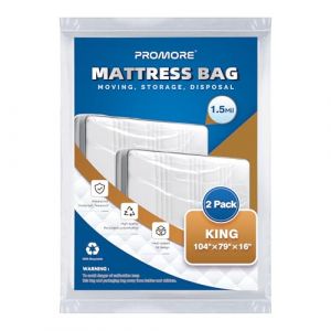 PROMORE Housse de Protection en Plastique pour Matelas 180x200cm/200x200cm-2Pack Housse à Matelas Plastifiée,Sac de Rangement pour Le déménagement et Le Stockage (PROMORE, neuf)