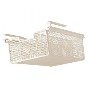 Gralara Tiroir &agrave; Panier sous &Eacute;tag&egrave;re, Panier de Rangement en Fer, Organisateur Suspendu sans Per&ccedil;age, Corbeille Gain de Place, Panier Coulissant pour Comptoir et Placard (GUOHUII, neuf)