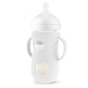 Housse en Silicone pour Biberon | Housse De Biberon Allaitement Avec Poign&eacute;es Lat&eacute;rales - Accessoire Anti-Casse Pour Alimentation Nourriture Et Voyage (Secret Dream, neuf)