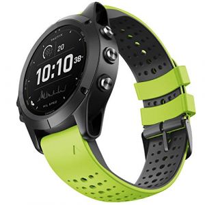 NotoCity Bracelet Fenix 6/Fenix 6 Pro en silicone souple de 22 mm de largeur pour Garmin Fenix 7/Fenix 6/Fenix 5/Fenix 5 Plus/Fenix 6/Fenix 6 Pro/Forerunner 935/Forerunner 945/Approach S60 (NotocityEU, neuf)