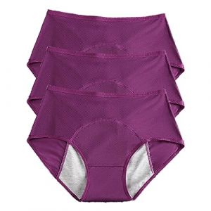 BeerMmay Culotte pour Fuite Urinaire Femme Lavable,3Pcs Culotte Incontinence Femme,Culotte Regles Lavable Femme,Culotte Menstruelle Taille Haute pour Le Cycle Menstruel,D,4XL (Haoxinkjshop, neuf)