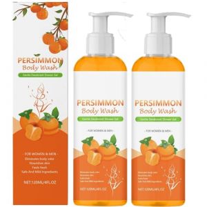 Gel douche déodorant kaki pour homme et femme, gel douche kaki, format voyage 120 ml, gel douche pour femme avec huile de noix de coco et feuille de menthe, élimine les odeurs, nourrit la peau (XIANGXINZIJI, neuf)
