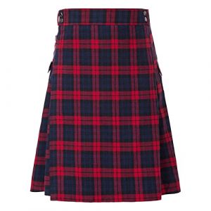 Kilt &eacute;cossais pour Hommes, Traditionnel, &agrave; Carreaux, pour Homme, Tartan Irlandais, Combat, Punk, Gothique, r&eacute;gion montagneuse, Jupe, Kilt Utilitaire, avec Sangles et Grandes Poches (TTorju, neuf)