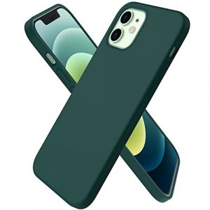 ORNARTO Coque Compatible avec iPhone 12 Mini Case 5,4" en Silicone, Case Fine en Caoutchouc Liquid Silicone Cover Protection Bumper Anti-Choc Housse Étui 5,4 Pouces Vert de Chypre (ORNARTO FR, neuf)