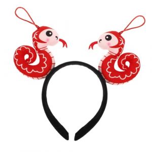 TOVINANNA Bandeau serpent accessoires pour cheveux de serpent bandeau de dessin animé en tissu costume de serpent enfants petites boucles d'oreilles serpent bandeau de fête Plastique rouge (Qieiyi, neuf)