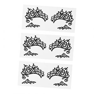 Vaguelly Lot De 3 Paires D'Autocollants Pour Eye-Liner En Dentelle Tatouage Temporaire Pour Les Yeux Noirs Effet Dentelle Scintillants Pour Les Yeux ​​Noirs Pour Les (Bustling Xin, neuf)