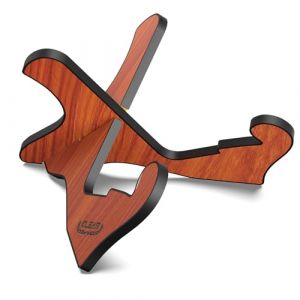 GLEAM Support pour guitare - Universel en bois pour guitare acoustique, &eacute;lectrique et basse, style cadre X, portable, support pour instrument &agrave; cordes avec rev&ecirc;tement en mousse douce (GLEAM MUSIC FR, neuf)