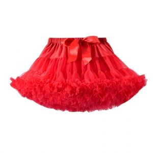 Tutu Fille Jupe Tutu Fille Jupe Tulle Fille Tutu Skirt Enfant Fille Petticoat Jupon Tulle Fille Mini Jupe en Tulle Tutu Fille Tutu Court Princesse Carnaval Tulle Skirt Puffy Tutu pour Enfant Rouge (Pengniao, neuf)