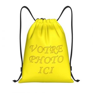 ROHBVMN sac a dos personnalisable &ndash; Sac de sport homme et femme personnalis&eacute;e, sac &agrave; dos voyage, sac piscine, sac &agrave; cordon avec votre logo, id&eacute;al pour le sport, les entra&icirc;nements et les loisirs (Magasin sur Mesure 2025 Fr, neuf)